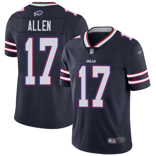 Men Buffalo Bills 17 Josh Allen Limited Navy Blue Inverted Legend NFL Jersey